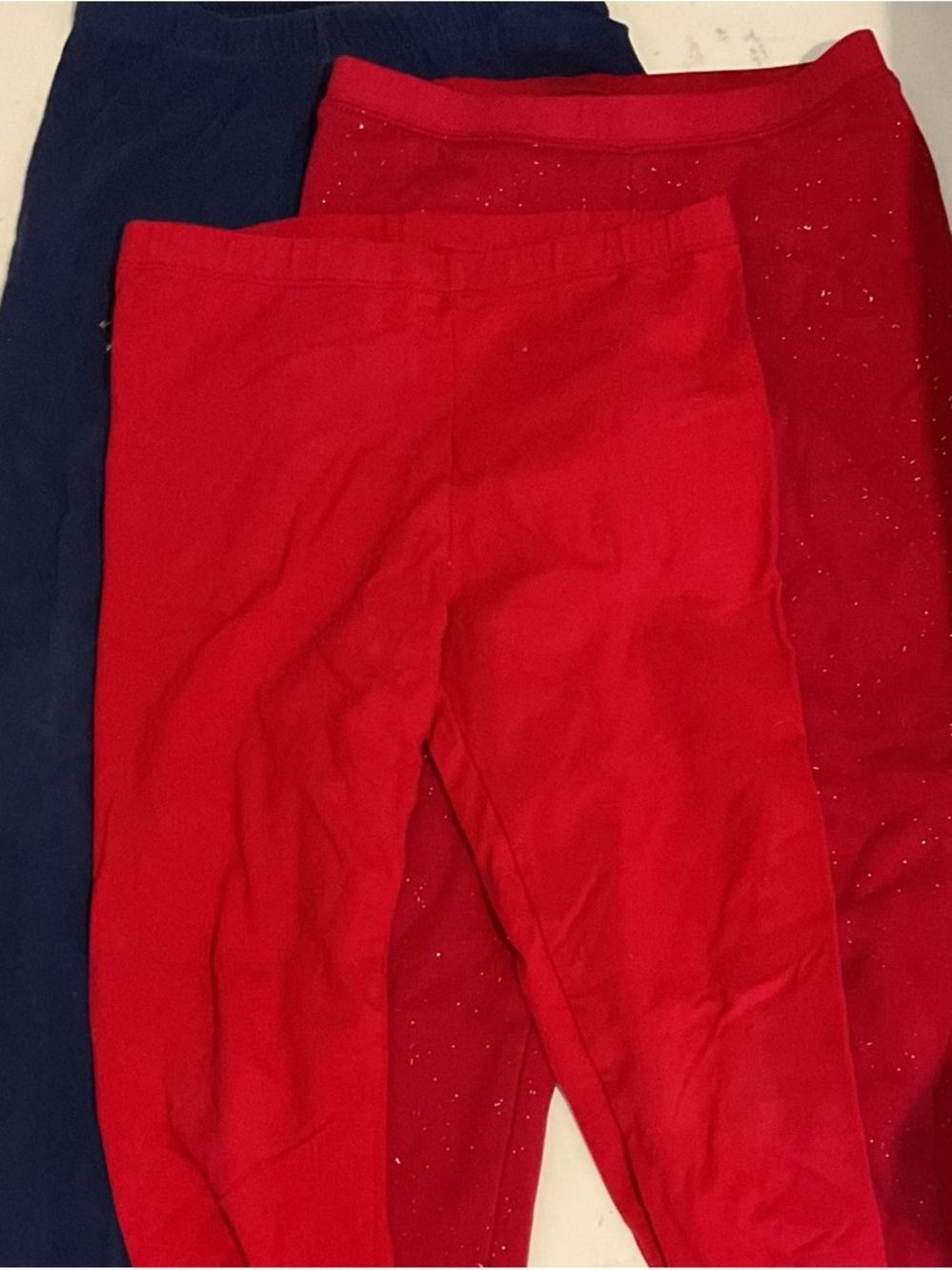 Cat & Jack Red and Navy Kids Cotton Leggings - 3 Pack